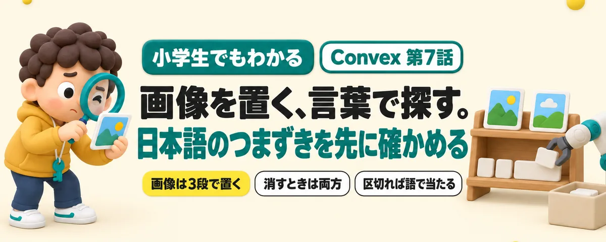 Convex 第7話 Convexに画像を置く・言葉で探す！日本語の検索でつまずく所を、先に確かめる