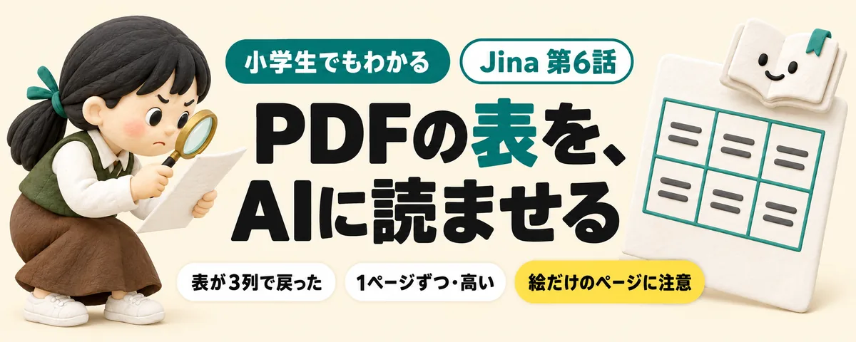 Jina 第6話 表つきPDFも画面写真もAIに読ませる!Jinaの「画像として読む」注文