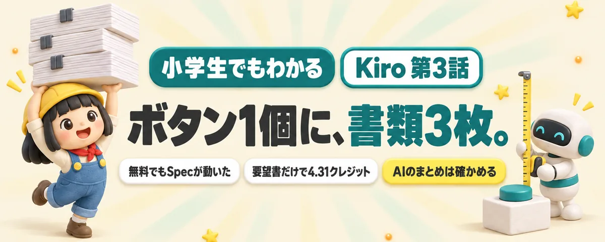 3枚の書類（Spec）のカバー