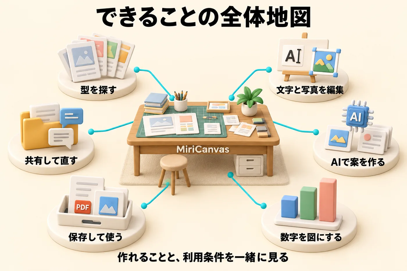 MiriCanvasでできることマップ