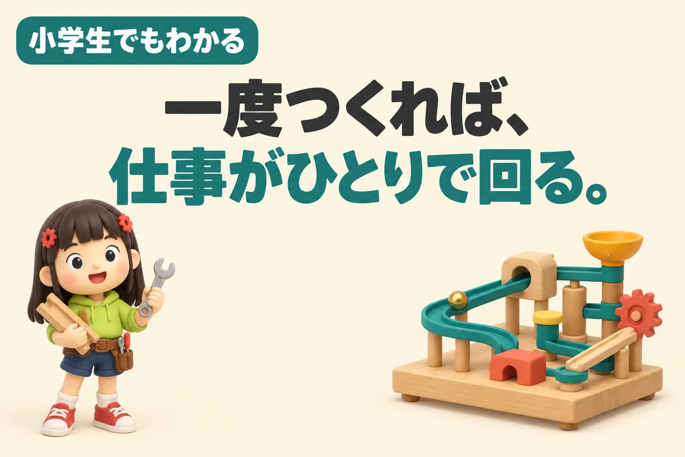 小学生でもわかるn8nのイメージ