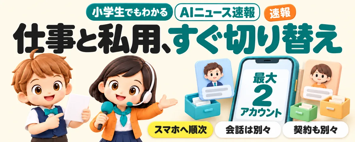 ChatGPT、仕事と私用を切り替えやすくのカバー