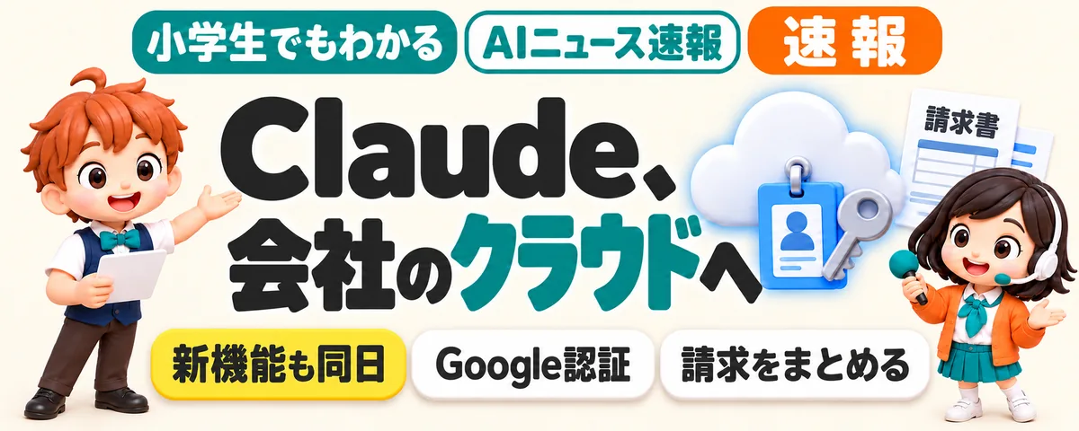 Claude、会社のクラウドで新機能ものカバー