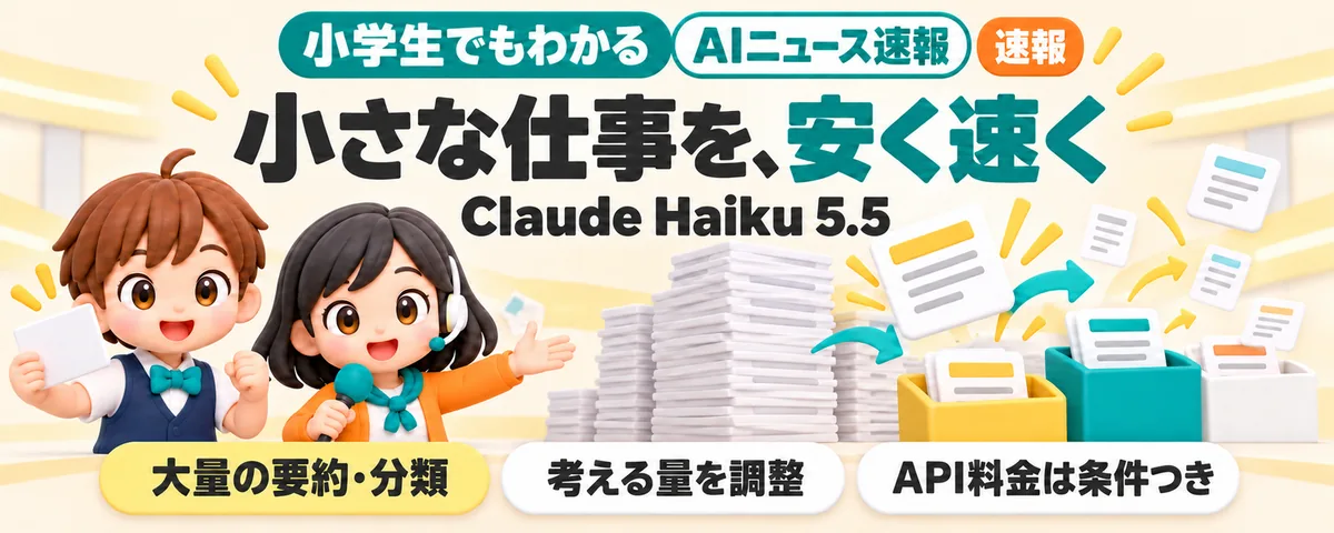 小さな仕事を、安く速く。Haiku進化のカバー