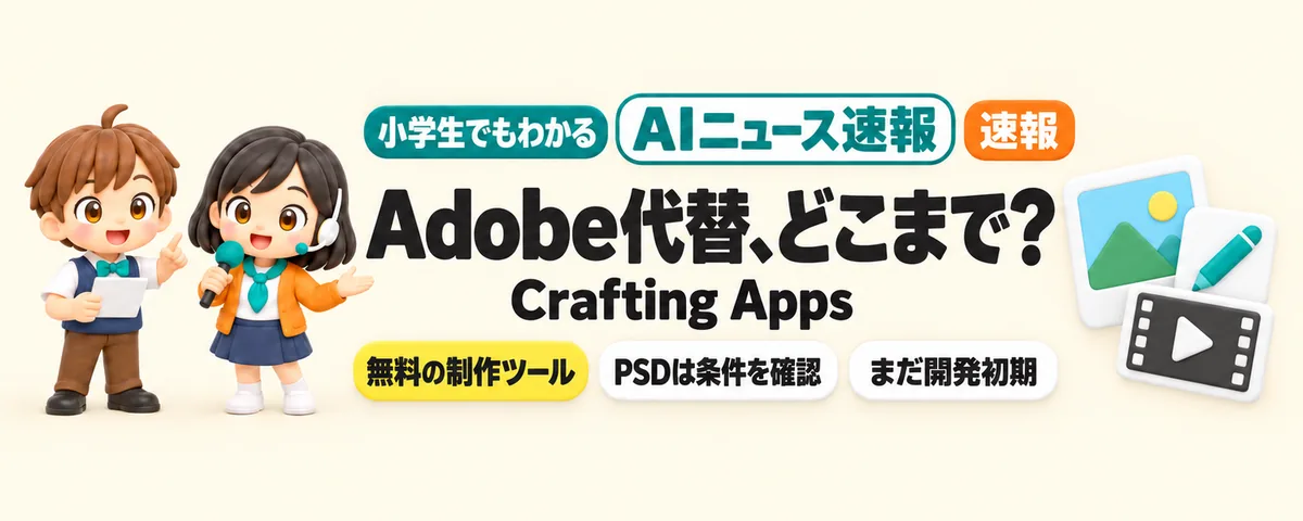 Adobe代替「Crafting Apps」はどこまで使える?のカバー