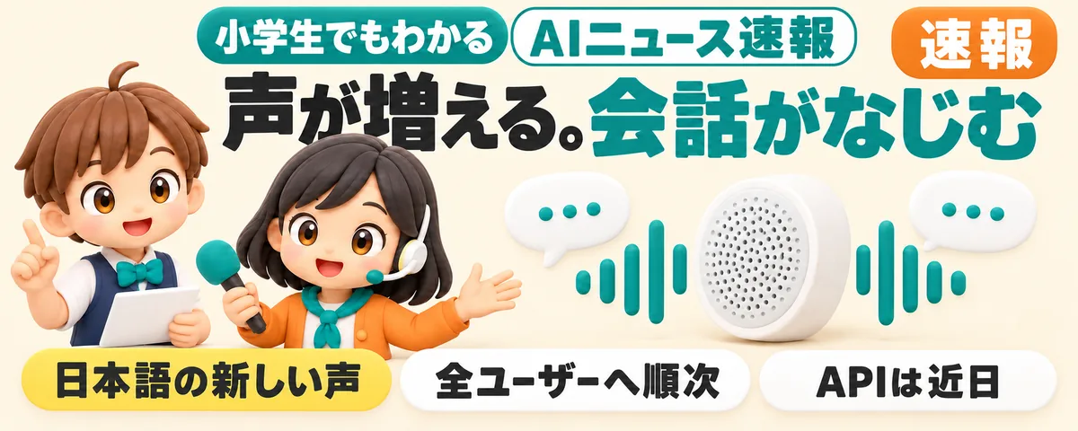 ChatGPTの声が増え、会話がなじむのカバー