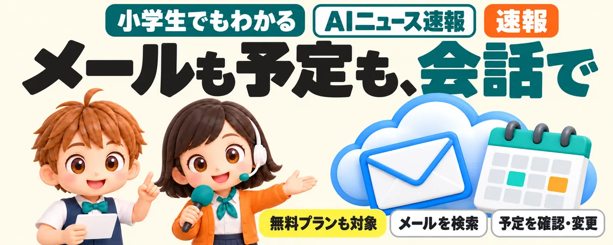 iCloudのメールも予定も、会話でのカバー