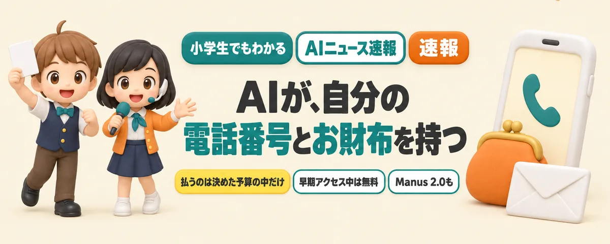 AIに自分の電話番号とお財布を。Manusの新アプリ「Cue」とManus 2.0のカバー