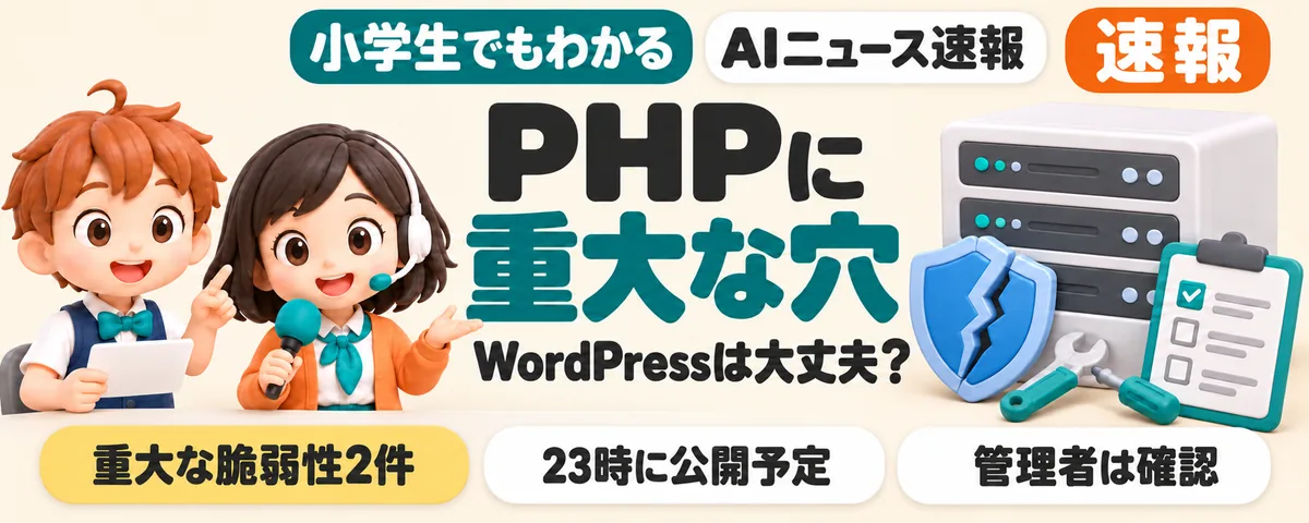 PHPに重大な穴。WordPressは大丈夫？のカバー