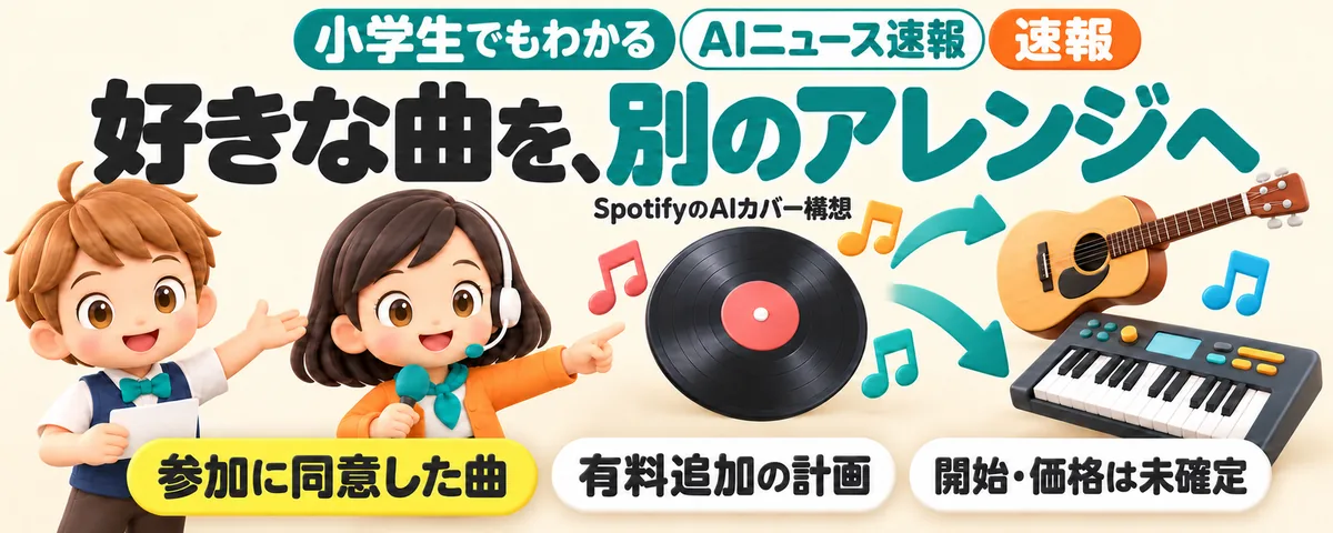 Spotify、好きな曲をAIでカバーする計画のカバー