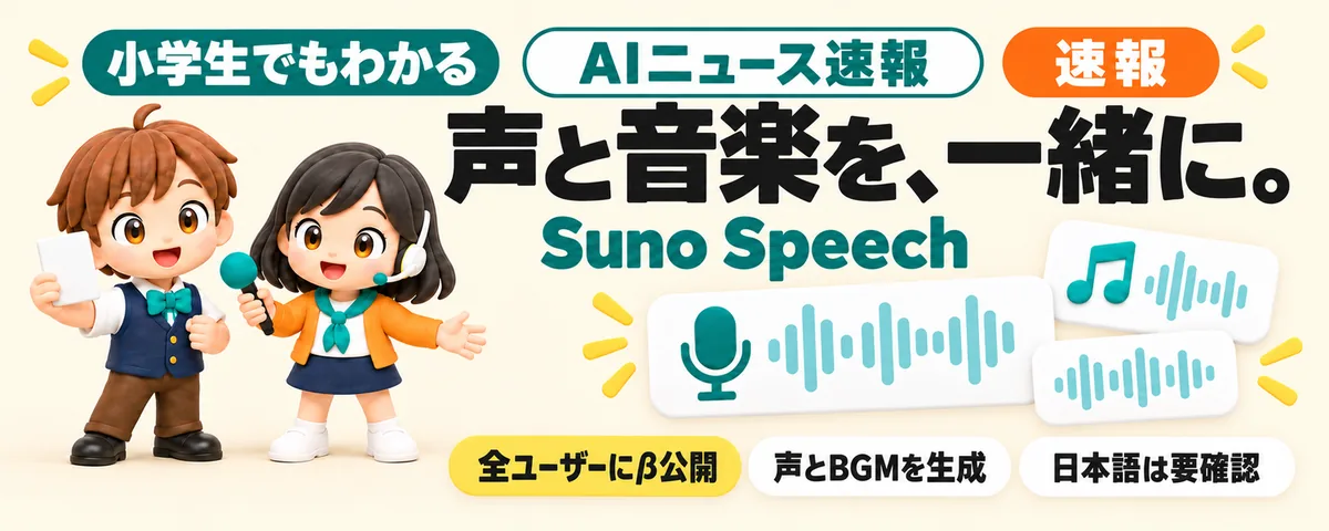 Suno、声とBGMを一緒に作るのカバー