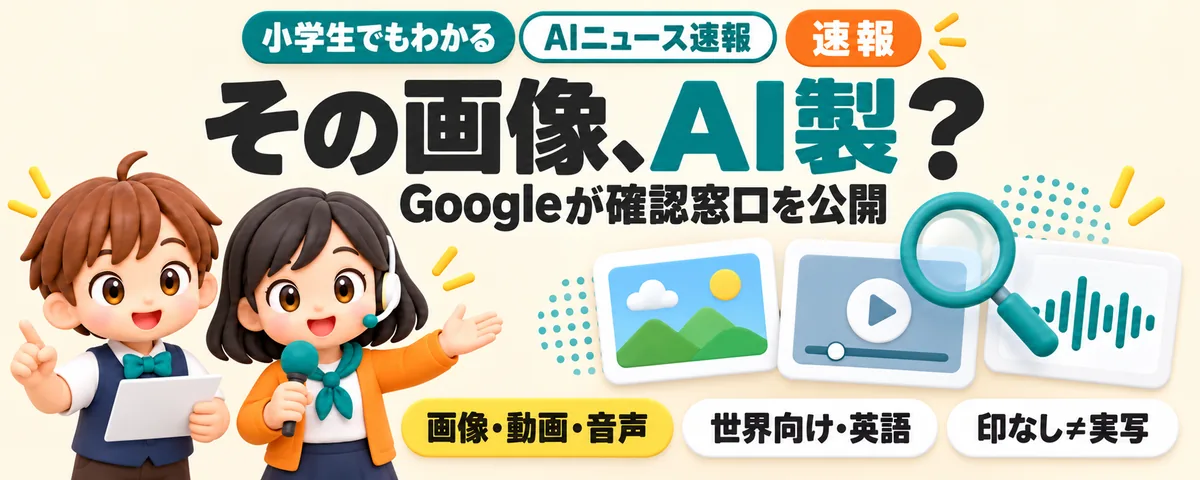 その画像、AI製?Googleが確認窓口を公開のカバー
