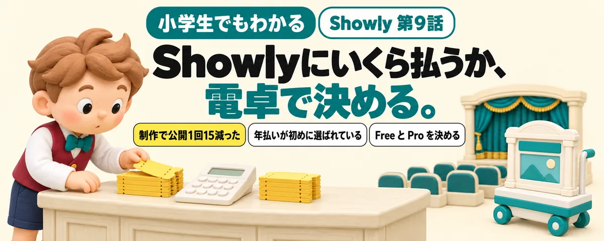 Showly 第9話 Showlyにいくら払う?300クレジットの減り方と、Proにする前に決めること
