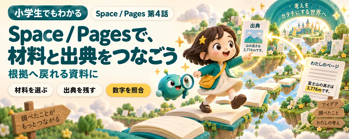 ChatGPT Space / Pages 第4話 ChatGPT Pagesに資料と根拠を残す!始め方ガイド